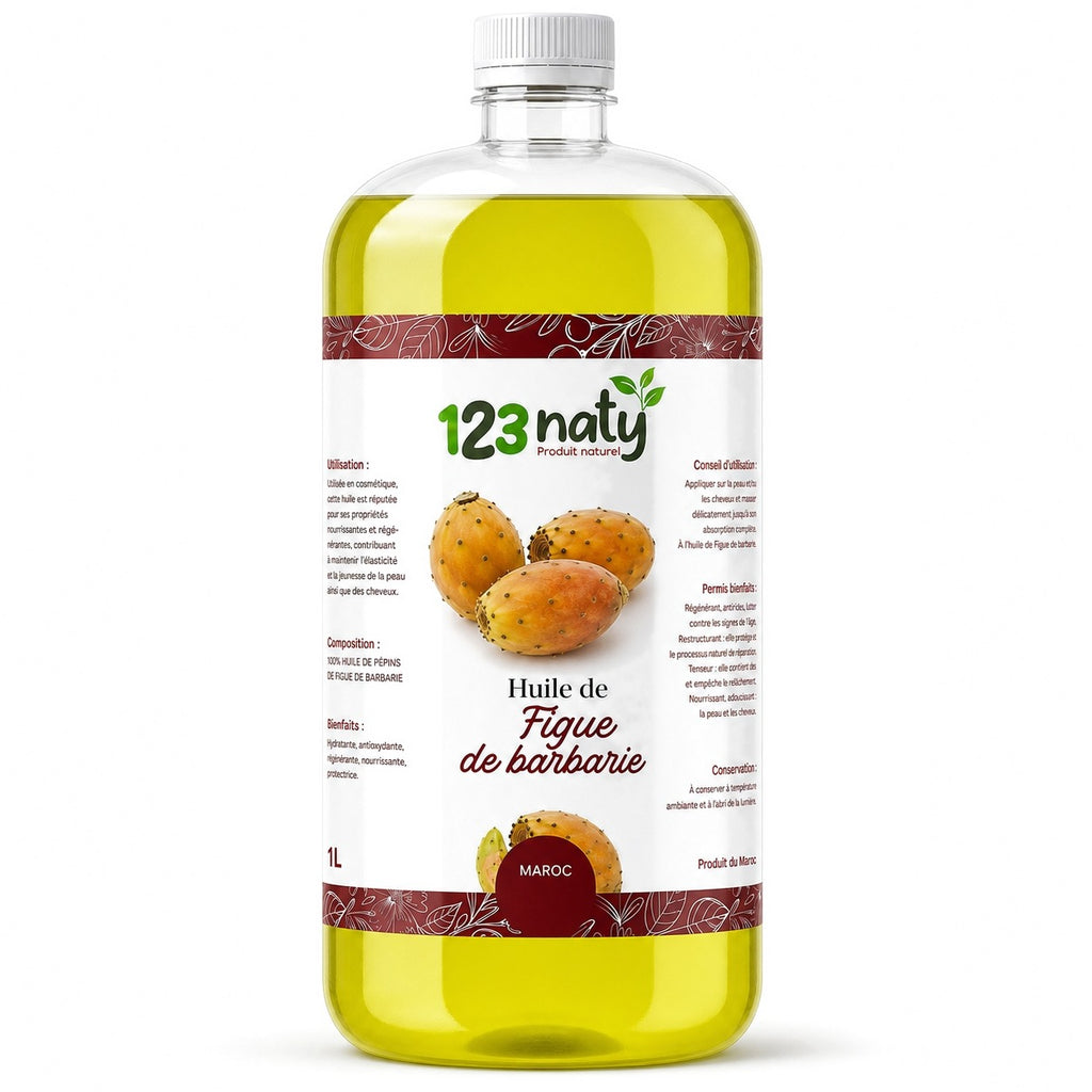 1L Huile de Figue de Barbarie (Macérat) – Soin Anti-Âge & Beauté Naturelle | 123NATY — photo principale fond blanc