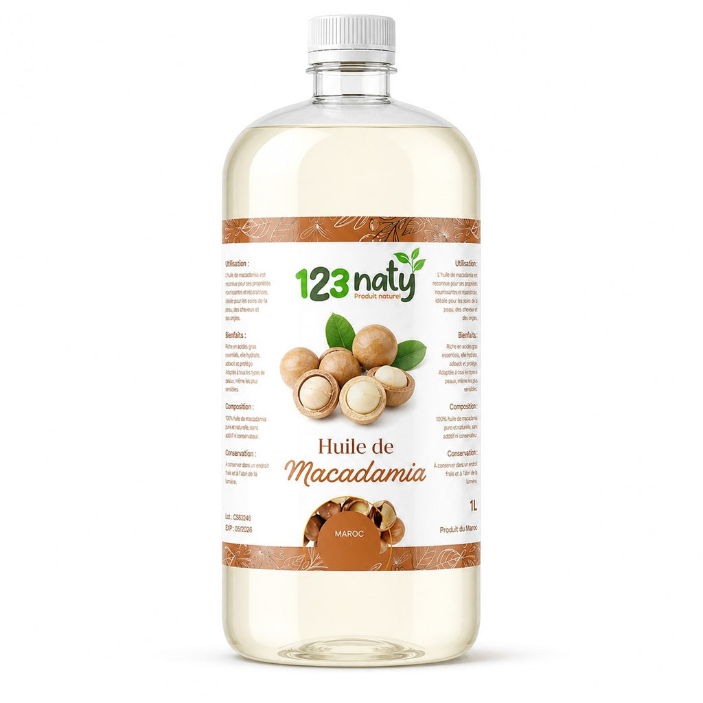 1L Huile de Macadamia | 123NATY — photo principale fond blanc