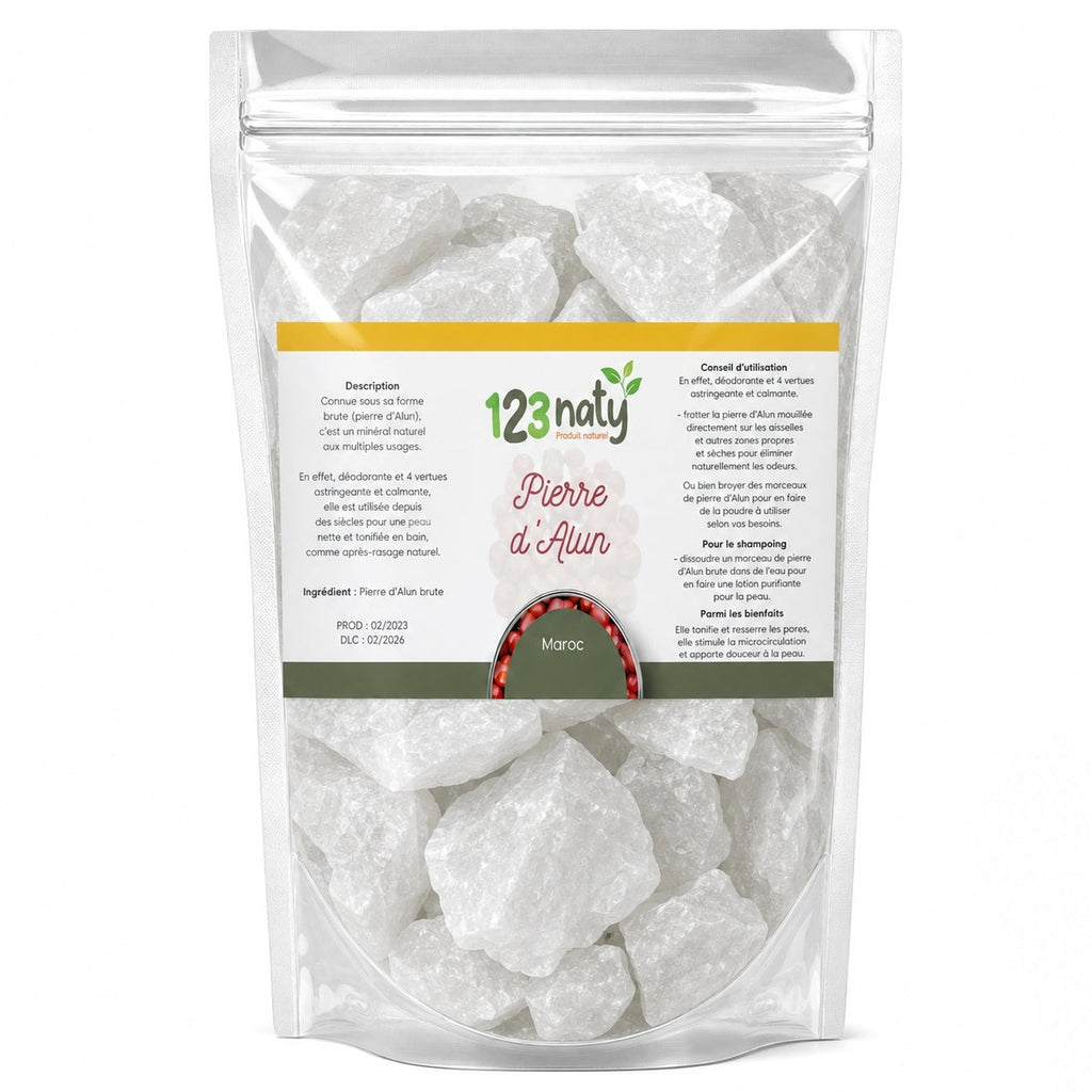 Pierre d’alun brute 100 g | 123NATY — photo principale fond blanc