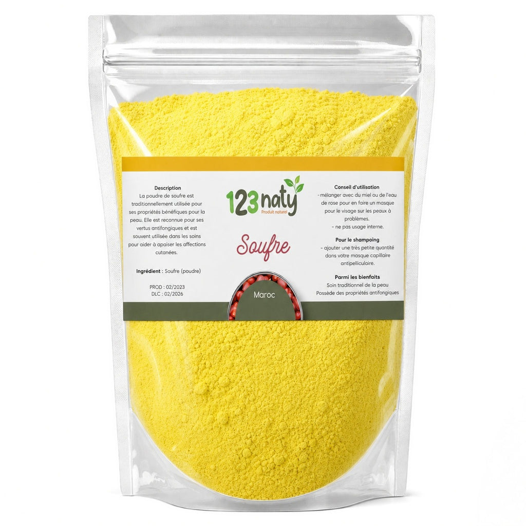100g Soufre en Poudre | 123NATY — photo principale fond blanc