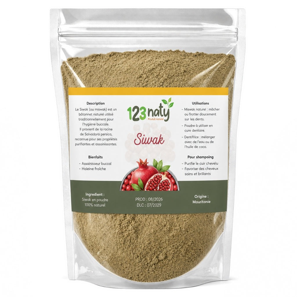 Siwak en poudre 100 g | Salvadora persica | Origine Mauritanie