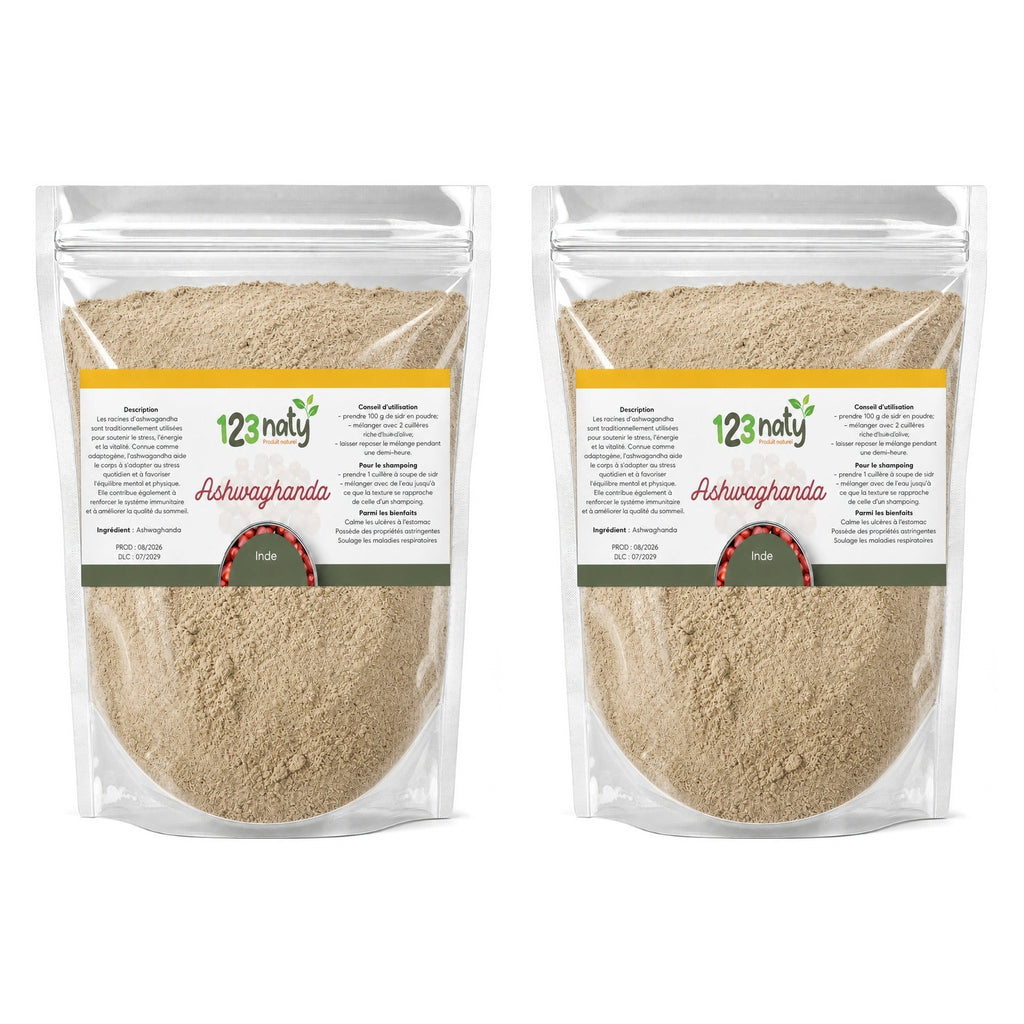 2X 100g Ashwaghanda en Poudre | 123NATY — pack de 2 produits