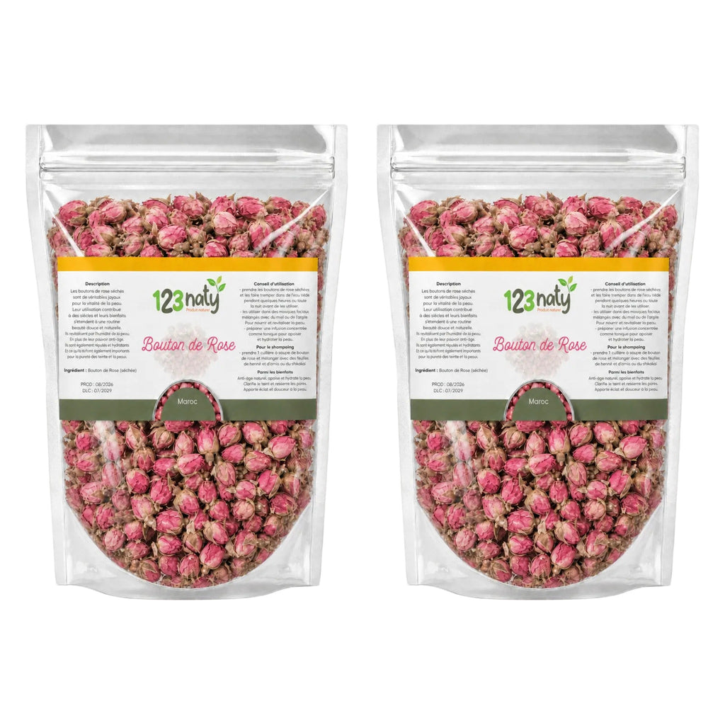 2X 100g Bouton de Rose Séchée | 123NATY — pack de 2 produits