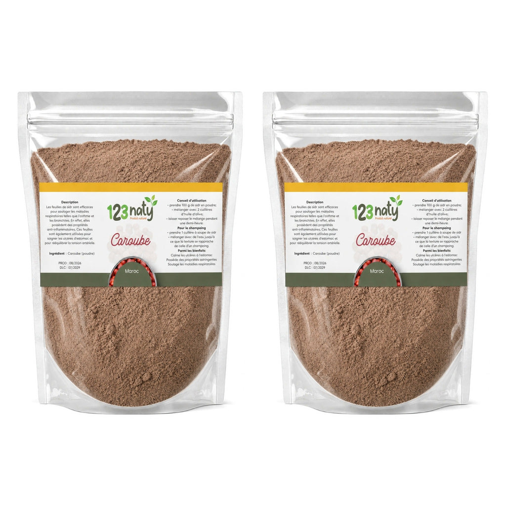 2X 100g Caroube en Poudre | 123NATY — pack de 2 produits