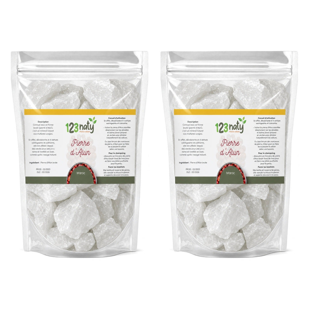 2X 100g Pierre d'Alun brute | 123NATY — pack de 2 produits