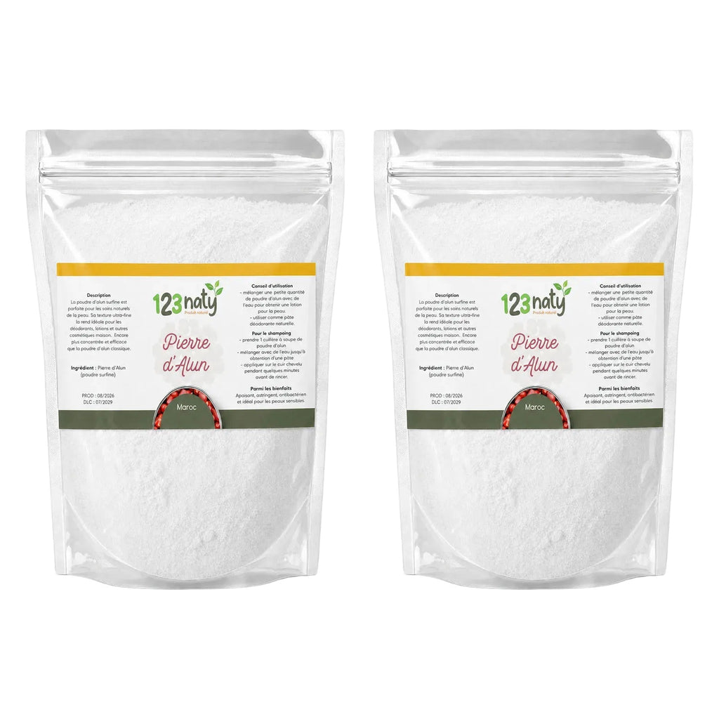 2X 100g Pierre d'Alun Poudre Cristaux | 123NATY — pack de 2 produits