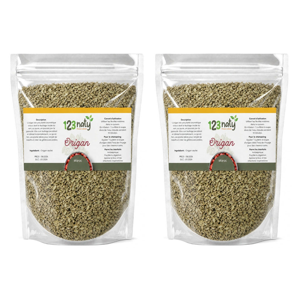 2X 1kg Origan en Feuille Séché | 123NATY — pack de 2 produits