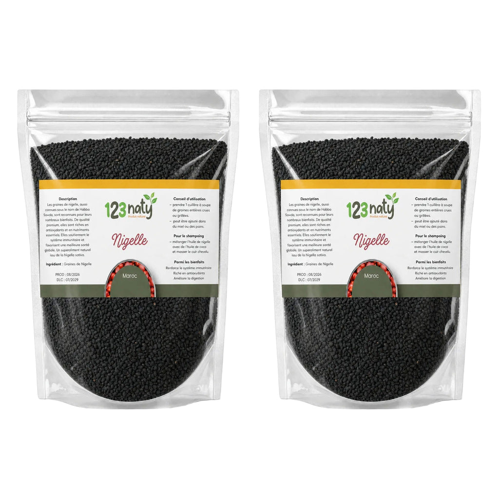 2X 1kg Graine de Nigelle en Poudre | 123NATY — pack de 2 produits