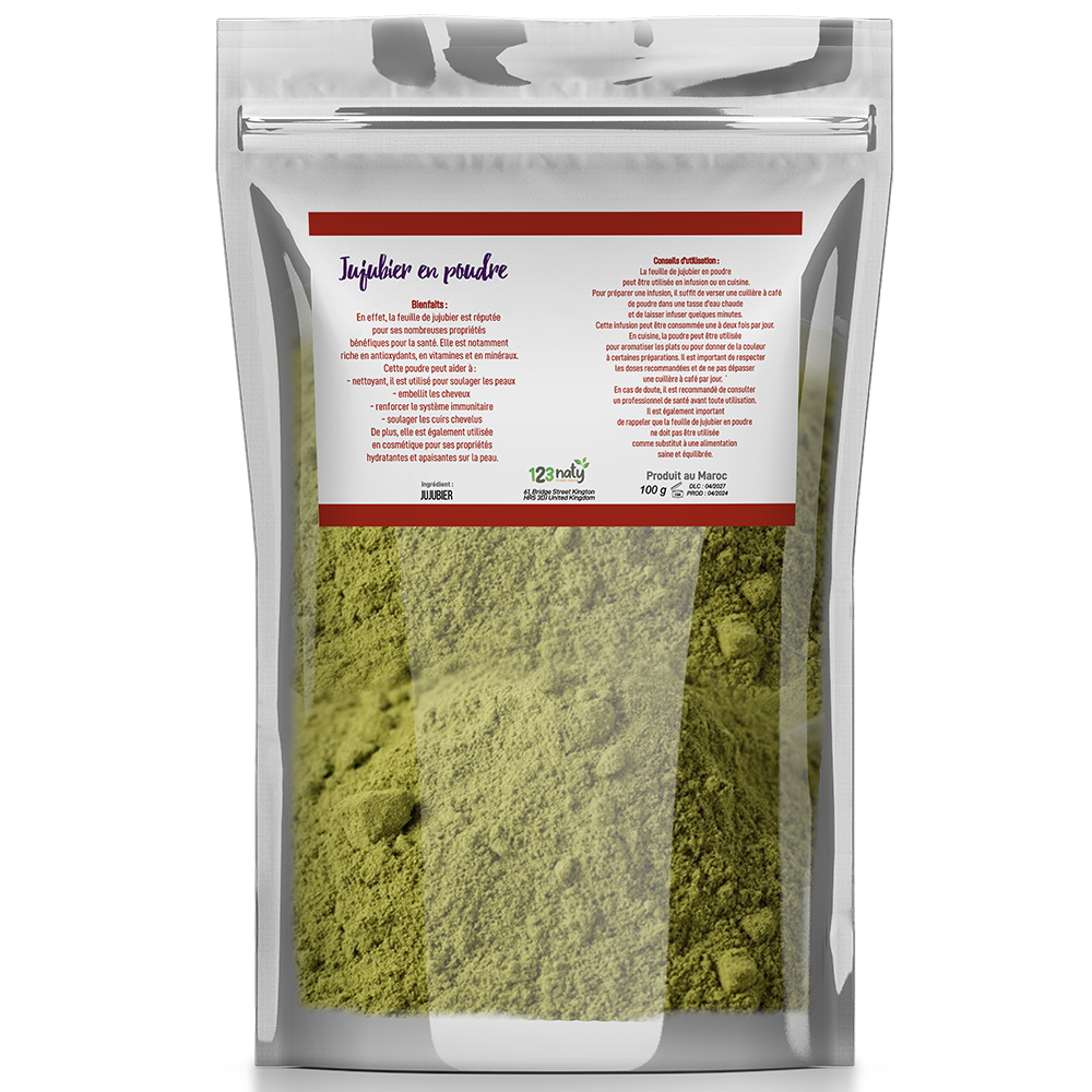 Feuille de jujubier (sidr) en poudre 100 g