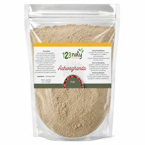 100g Ashwaghanda en Poudre - 1kg packaging photo