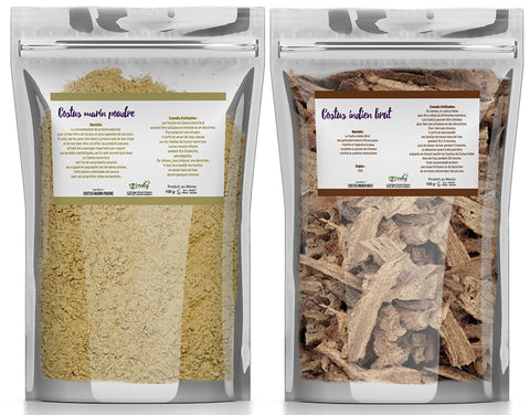 Pack 100g Costus Marin en Poudre & 100g Costus Indien Brut
