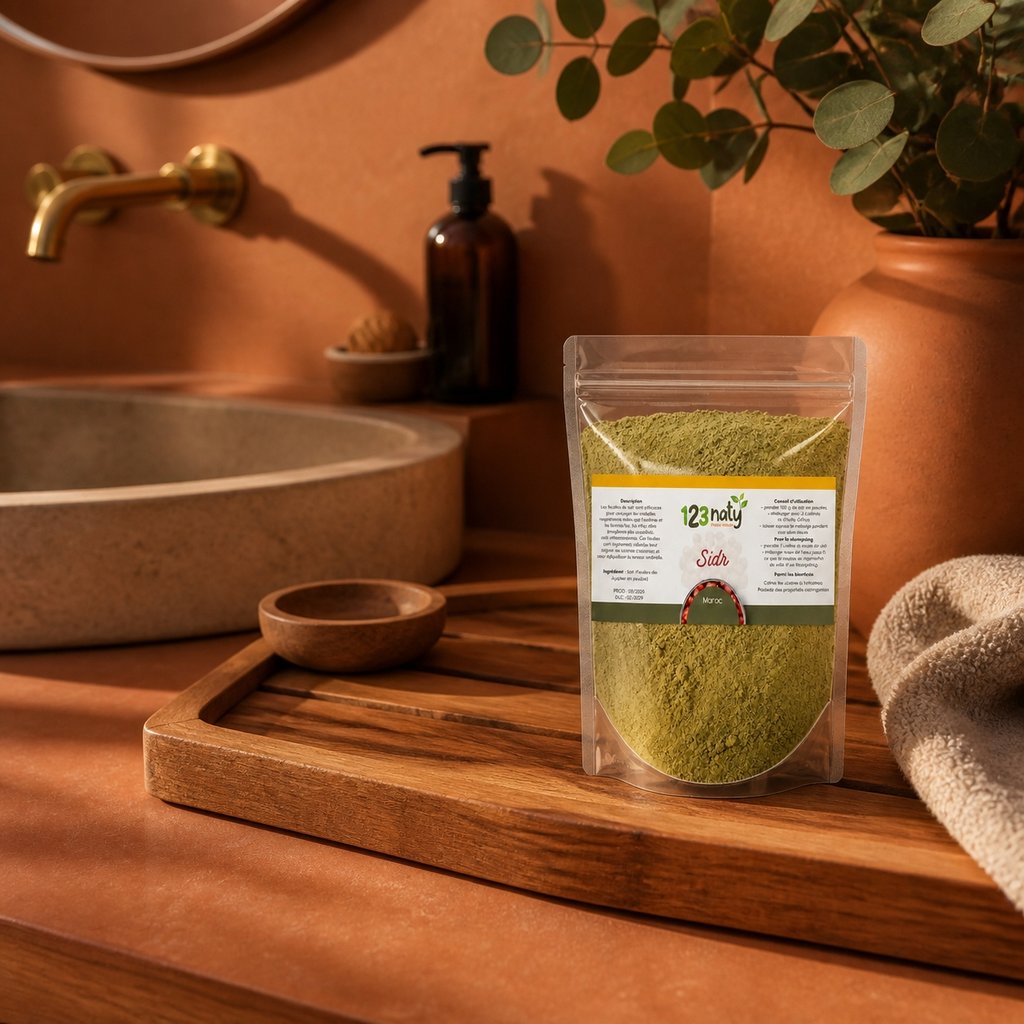 Feuille de jujubier (sidr) en poudre 100 g — Mise en scène d'usage