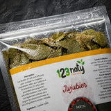 100g Feuille de Jujubier (Sidr) | 123NATY — Détail macro du flacon