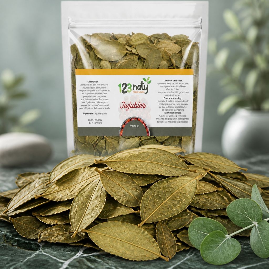 100g Feuille de Jujubier (Sidr) | 123NATY — Texture en gros plan