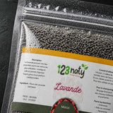 100g Fleur de Lavande séché | 123NATY — Détail macro du flacon