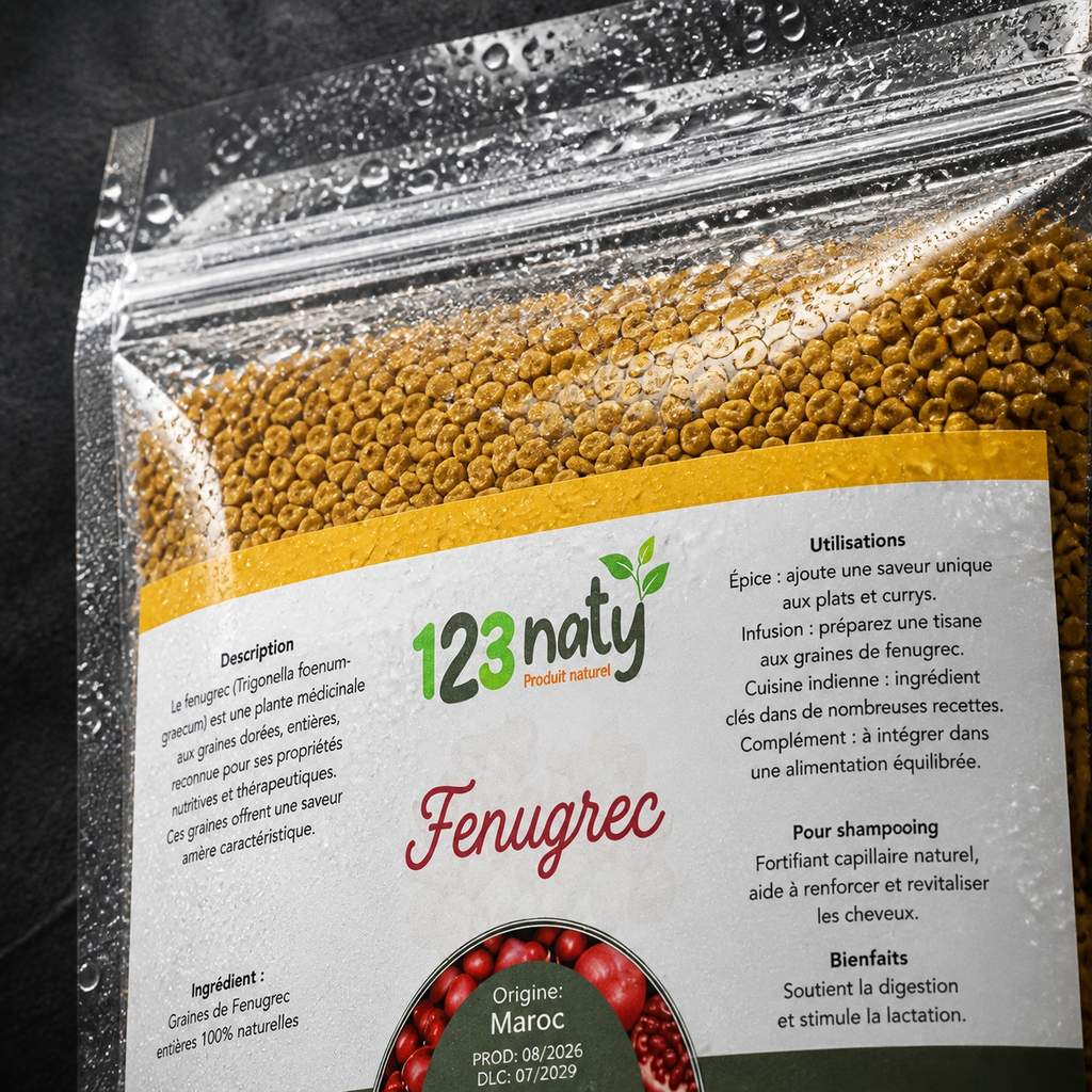 100g Graine de Fenugrec — Détail macro