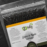 100g Graine de Nigelle d'Arabie | 123NATY — Détail macro du flacon