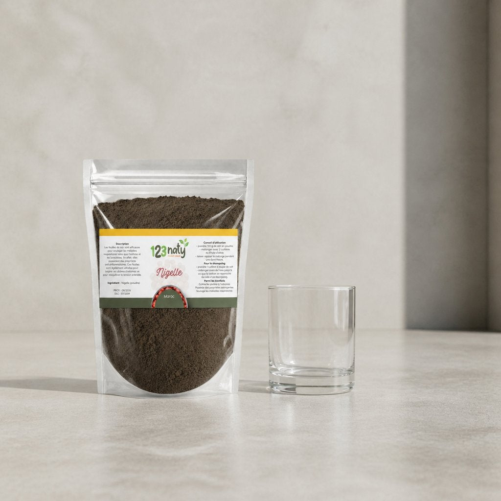100g Graine de Nigelle en Poudre — Taille réelle