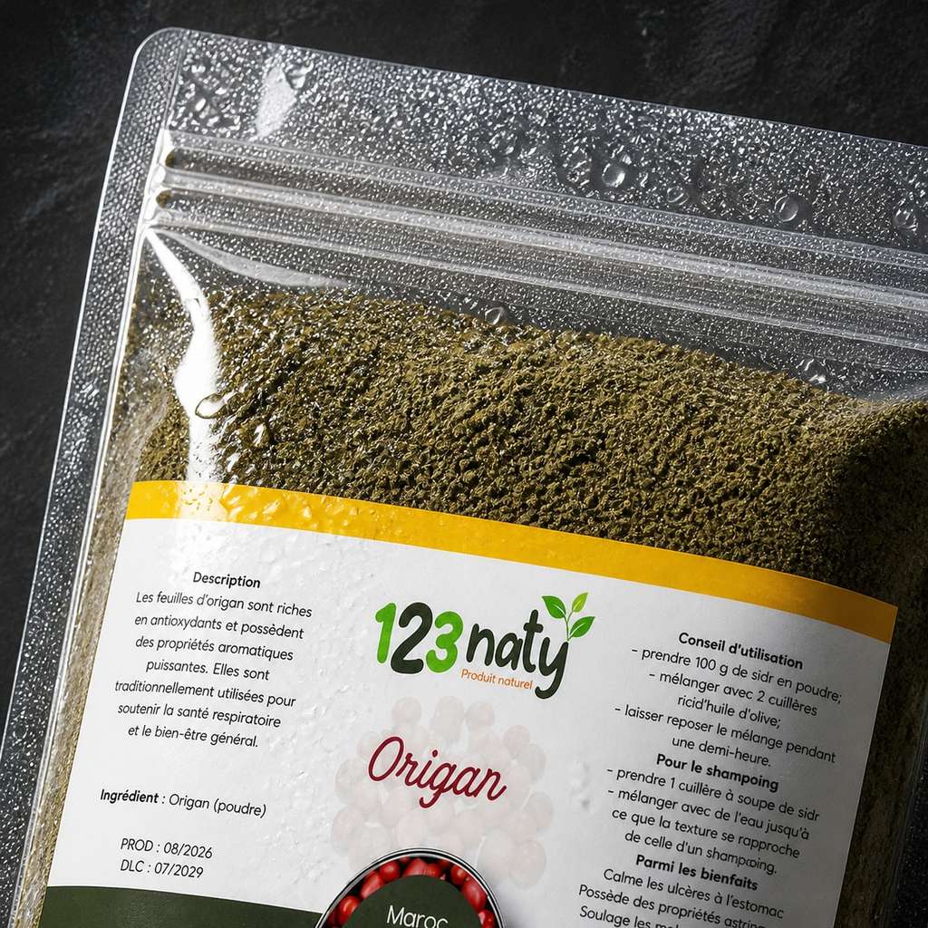100g Origan en Poudre — Détail macro