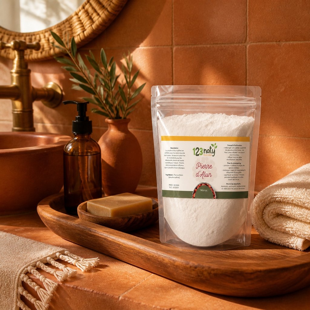 100g Pierre d'Alun Poudre Surfine | 123NATY — Mise en scène d'usage