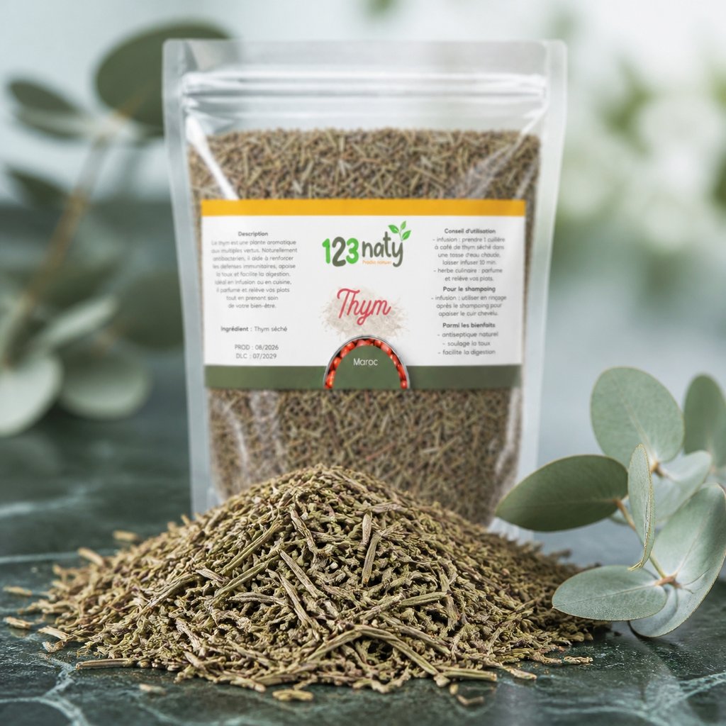 100g Thym Séchée | 123NATY — Texture en gros plan