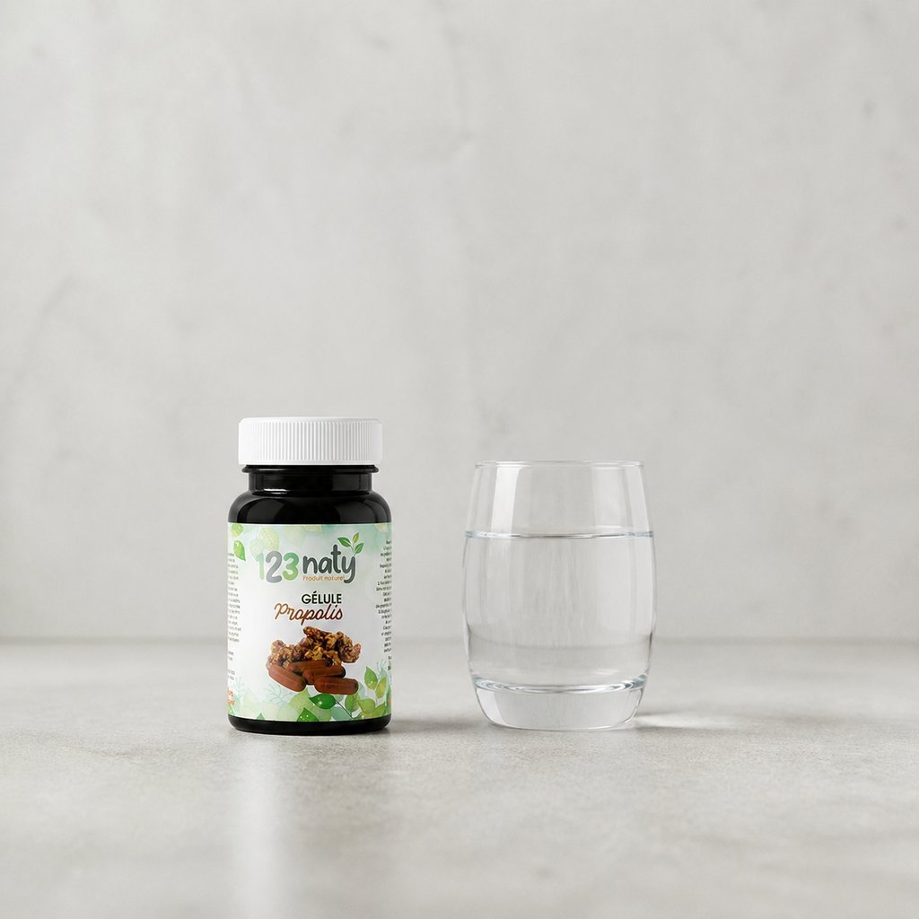 Propolis 120 Gélules – Renforce Immunité | 123NATY — Taille réelle du produit