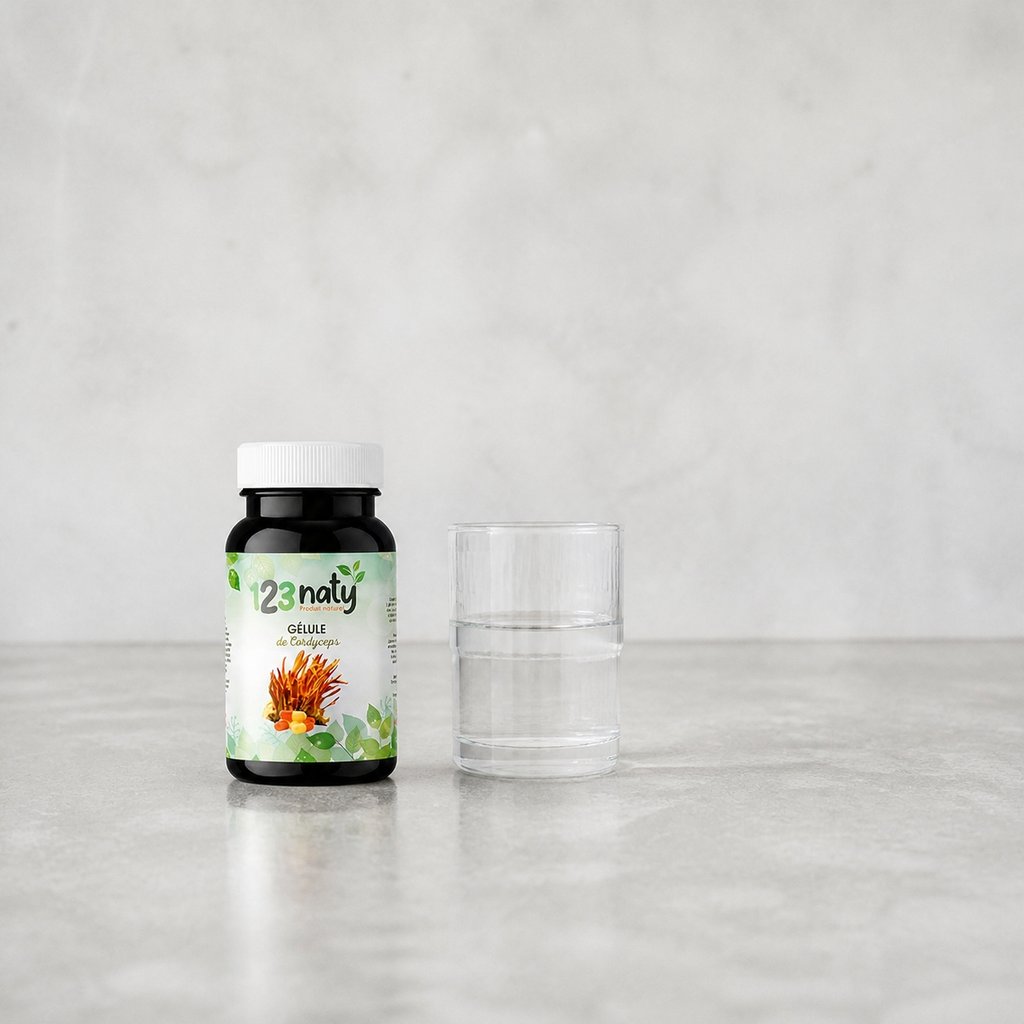120 Gélules Cordyceps – Champignon Médicinal – Santé & Performance | 123NATY — Taille réelle du produit