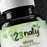 Costus Indien + Maca – 120 Gélules – Complément Naturel – Endurance & Immunité | 123NATY — Détail macro du flacon