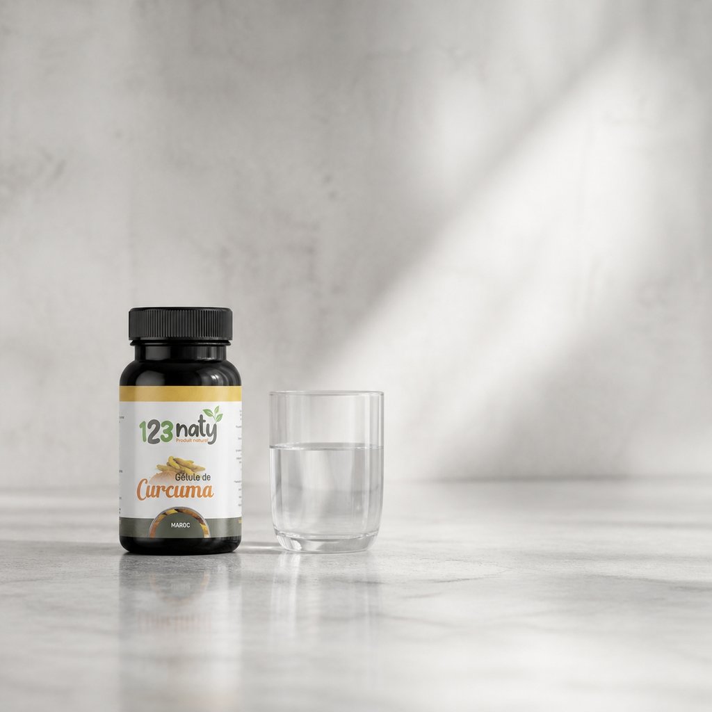 120 Gélules de Curcuma | 123NATY — Taille réelle du produit