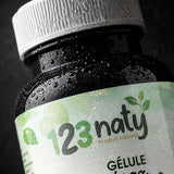 120 gélules de Moringa | 123NATY — Détail macro du flacon