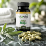 Sauge en Gélules – 280 mg – 120 Gélules – Bien-être Féminin | 123NATY — Texture en gros plan