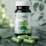 120 Gélules de Spiruline | 123NATY — Texture en gros plan
