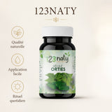 120 Gélules d'ortie 100% Naturel | 123NATY — Infographie bénéfices clés