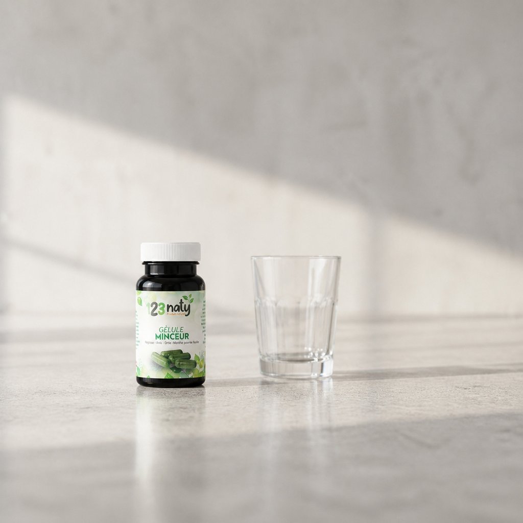 120 Gélules Minceur 100% Naturel | 123NATY — Taille réelle du produit