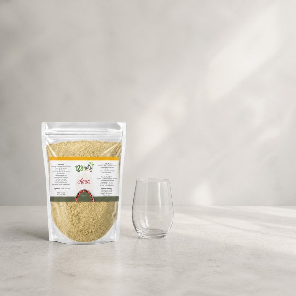 1kg Amla poudre | 123NATY — Taille réelle du produit