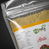 1kg Amla poudre | 123NATY — Détail macro du flacon