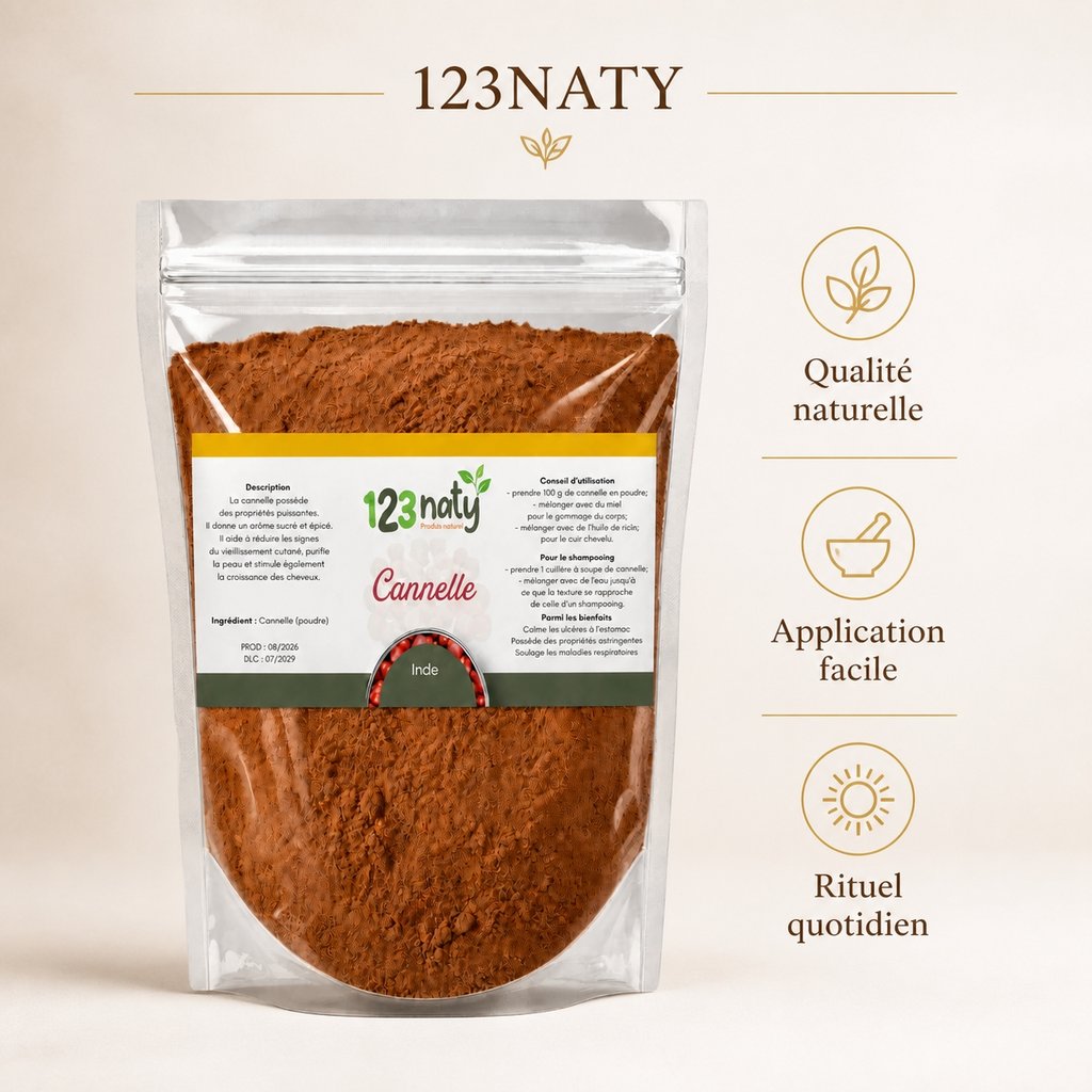 1kg Cannelle Poudre | 123NATY — Infographie bénéfices clés