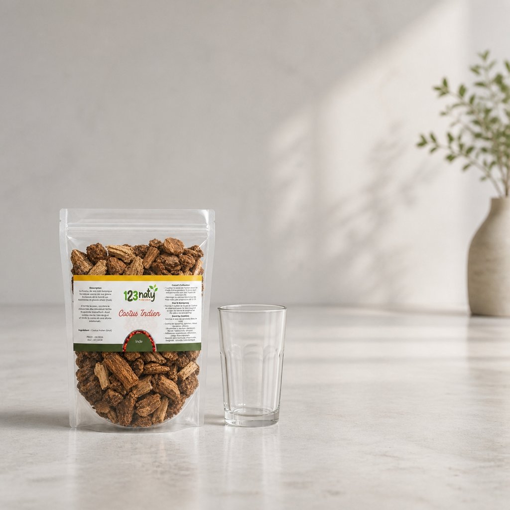 1kg Costus Indien Brut – 100% Naturel – Santé & Bien-être | 123NATY — Taille réelle du produit