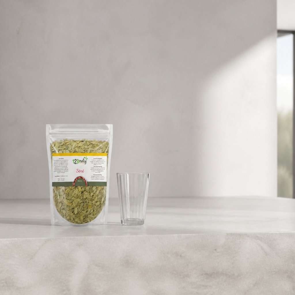 1kg Feuilles de Séné – Plante Médicinale Naturelle – Infusion Transit & Confort Digestif | 123NATY — Taille réelle du produit