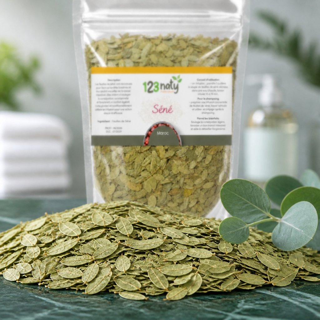 1kg Feuilles de Séné – Plante Médicinale Naturelle – Infusion Transit & Confort Digestif | 123NATY — Texture en gros plan