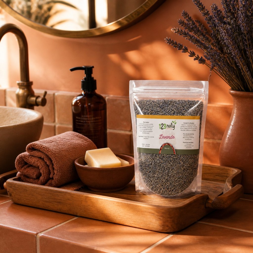1kg Fleurs de Lavande Séchées – 100% Naturelles – Infusion Apaisante & Bien-être – Qualité | 123NATY — Mise en scène d'usage