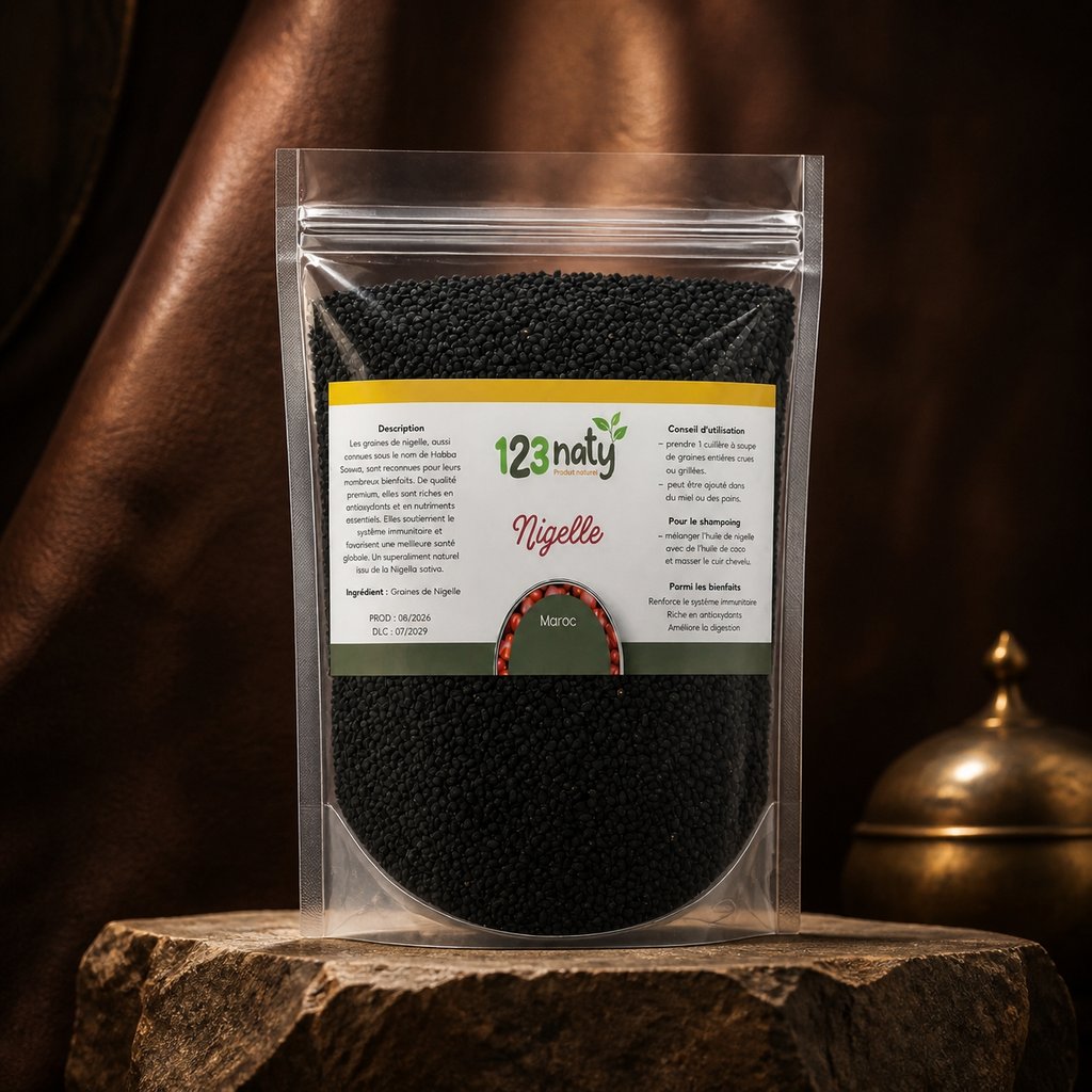 1kg Graines de Nigelle – Cumin Noir – 100% Naturelles – Habba Sawda – Qualité Premium | 123NATY — Présentation premium