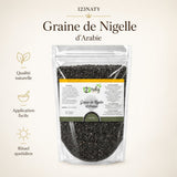 1Kg Graine de Nigelle d’Arabie – Cumin Noir & Naturel | Nigella Sativa | 123NATY — Infographie bénéfices clés