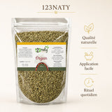 1kg Origan Séché – Feuilles Entières – Cuisine & Infusion Naturelle | 123NATY — Infographie bénéfices clés