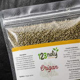 1kg Origan Séché – Feuilles Entières – Cuisine & Infusion Naturelle | 123NATY — Détail macro du flacon