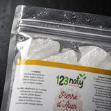 Pierre d’alun brute 1 kg | 123NATY — Détail macro du flacon