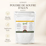 1kg Pierre d'Alun Poudre Surfine | 123NATY — Infographie bénéfices clés