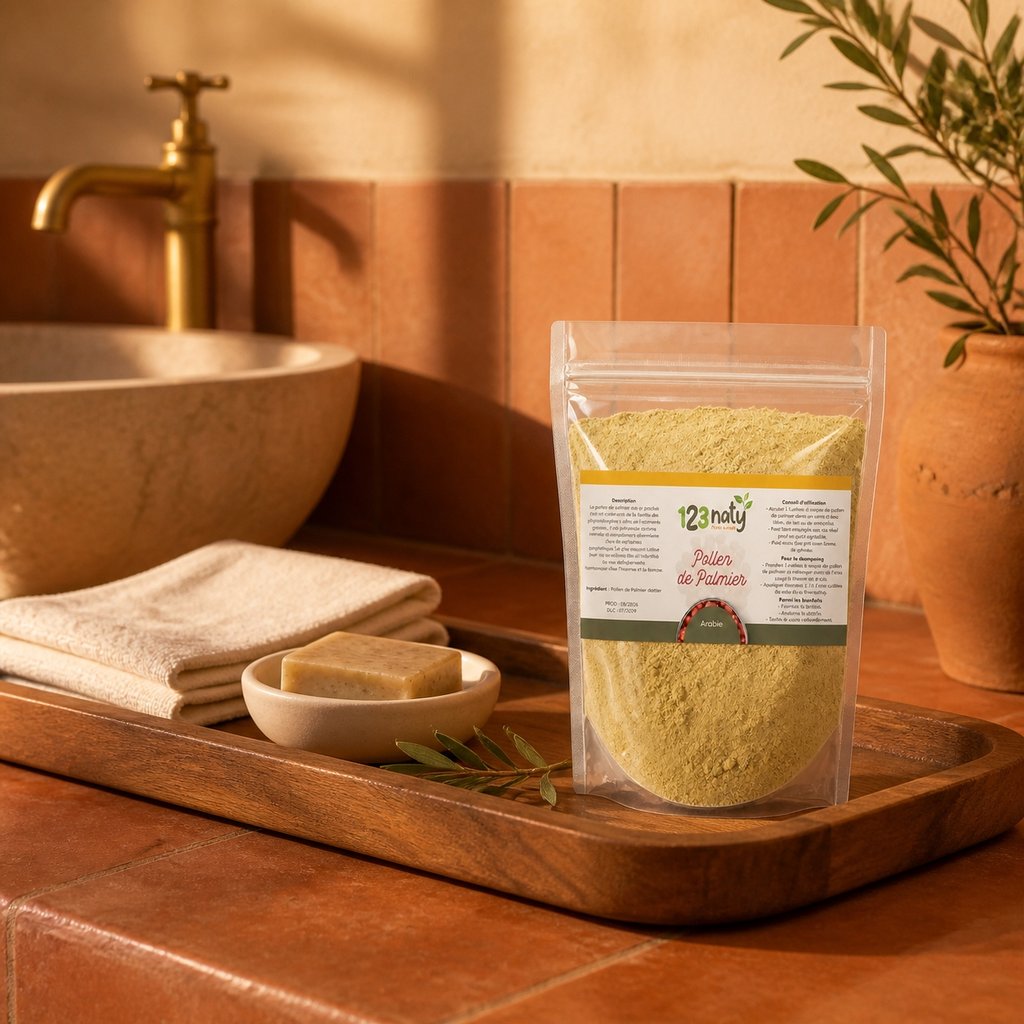 1kg Pollen de Palmier Naturel – Fertilité & Vitalité – Produit Premium — Mise en scène d'usage