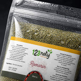 1kg Romarin Poudre | 123NATY — Détail macro du flacon