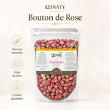 1kg Bouton de Rose Séchée | 123NATY — Infographie bénéfices clés